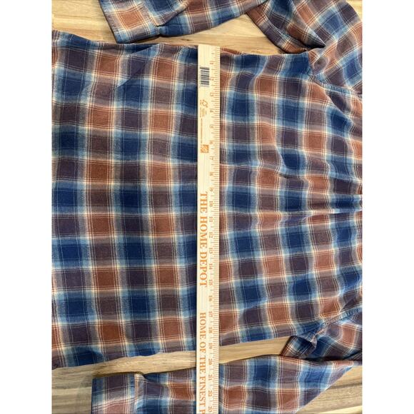 Vans Mens Medium Tailored Fit Flannel Shirt Plaid Button Up Long Sleeve - Picture 11 of 12